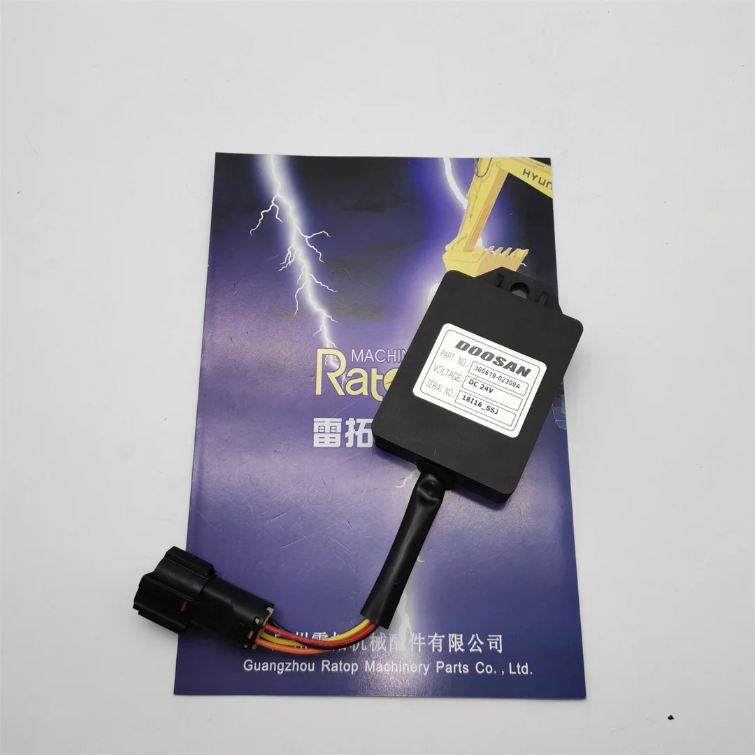 Original DX140 DX190 DX330 Excavator Parts 300619-02309A Electronic Timer Relay 300619-02309 30061902309