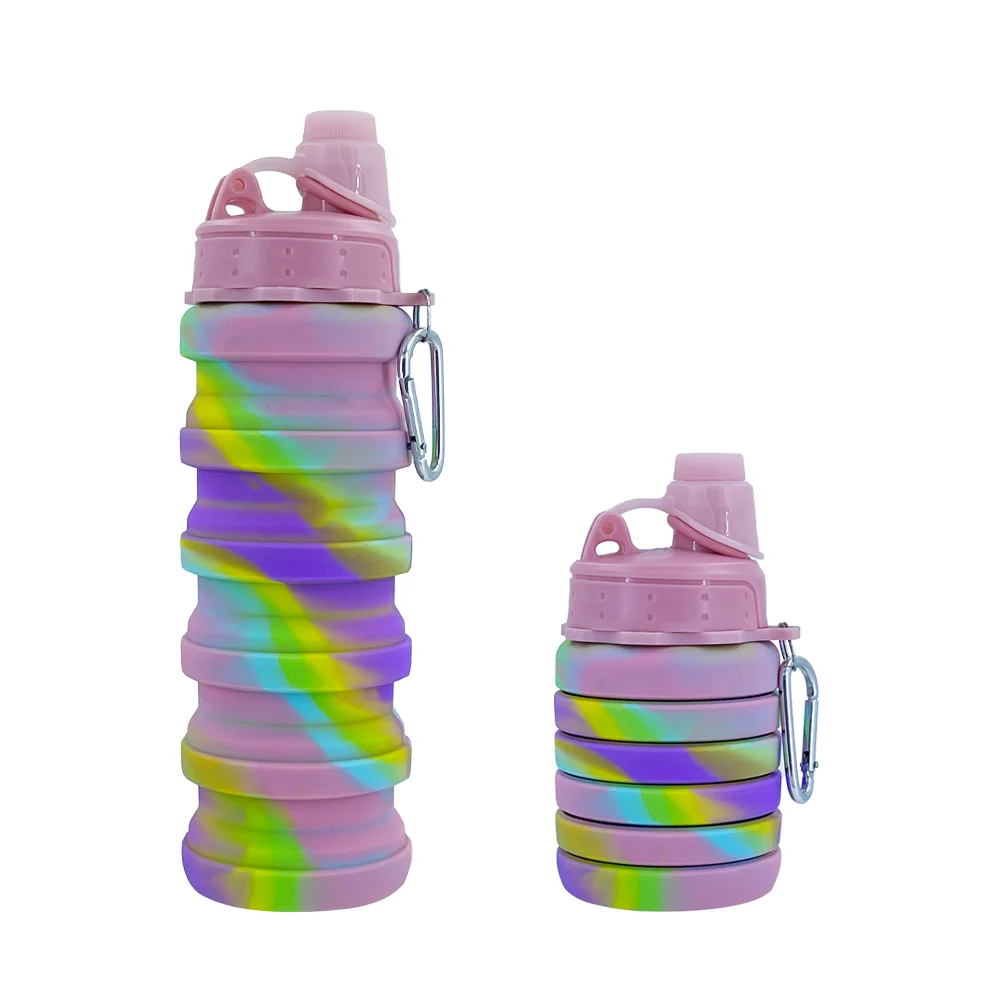 Factory wholesale all kinds of travel silicone foldable water cup silicone foldable water bottle foldable water bottle