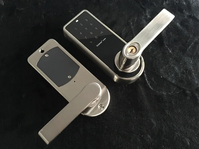 Touch screen digital keypad ID card electronic door lock latch bolt door lock Password + Key +card  Smart Digital Electronic Lev