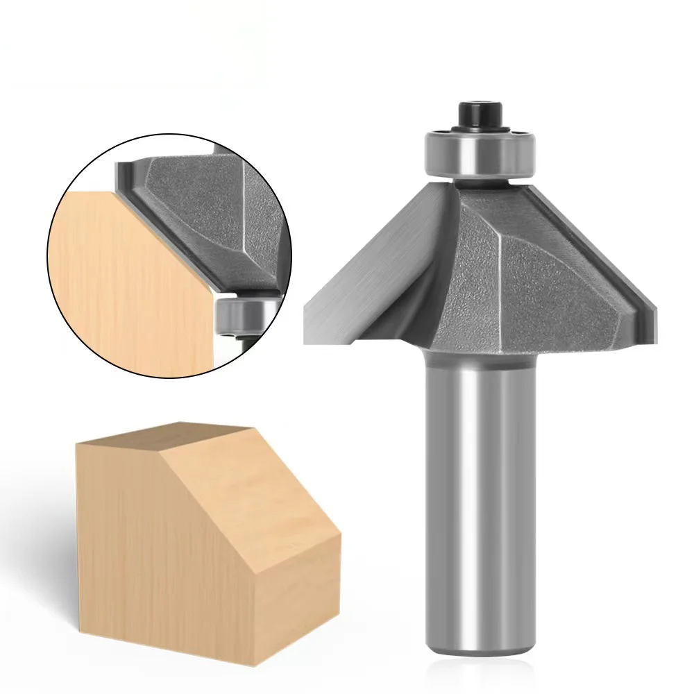 Tungsten Steel Woodworking Hard Alloy 45 Degree Chamfer Drill Bit Cutter Milling Cutter Tool