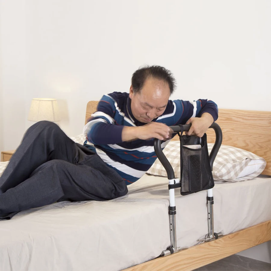 UZLQ-110033 New folding bedside handrail, stainless steel guardrail, bed assist frame, elderly fall prevention device