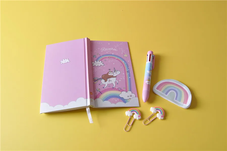 Cute Stationery Set for Children Kids Gift Set Kawaii Notebook and Pen Unicorn School Gift Stationery Set