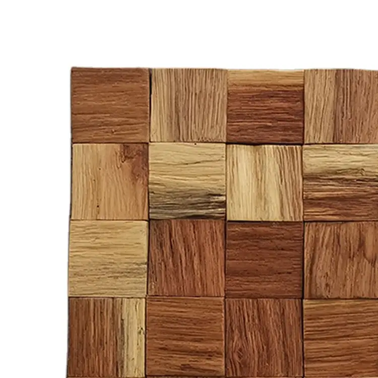 Room 3d Wood Wall Panel Natural Wood Color Squares Decorative Tiles 3d Wood Wall Used For Home Decoration