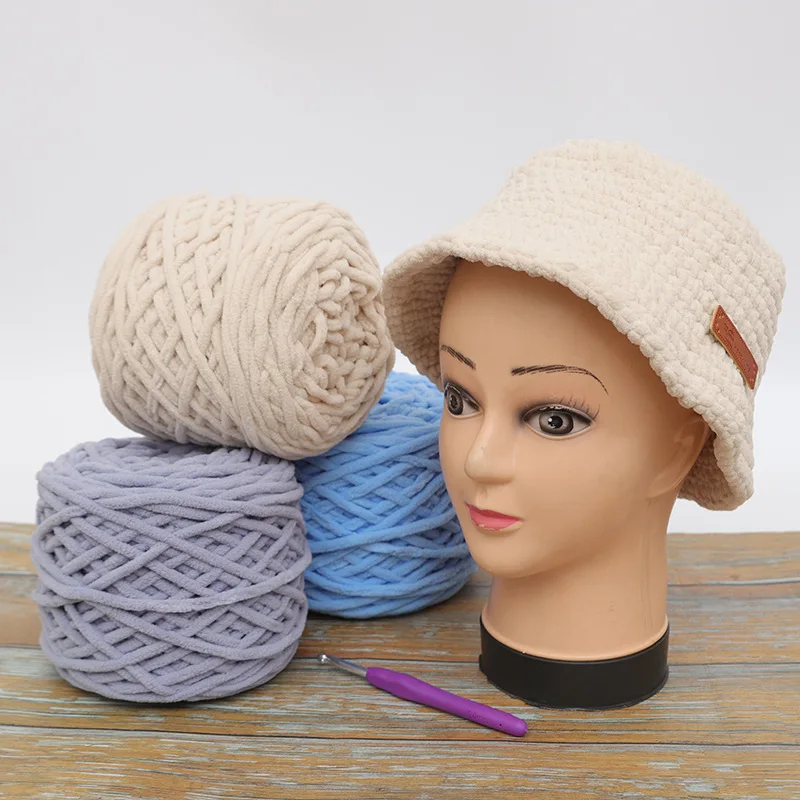 5S 1PLY  hand knitting for knitting and DIY Chenille ice bars yarn