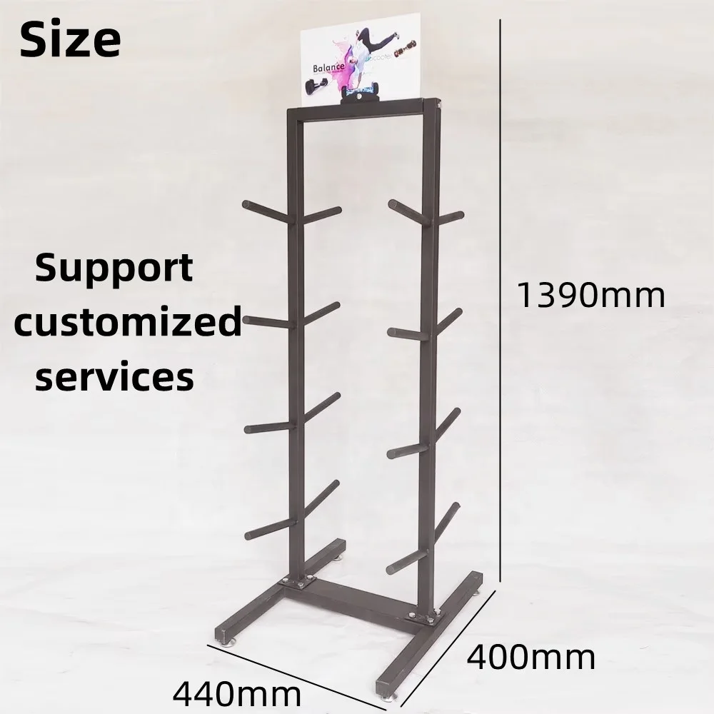 Single Double Sided Store Sports Equipment Surfboard Ski Board  Kids Balancing Electric Scooter Car Metal Display Rack Stand