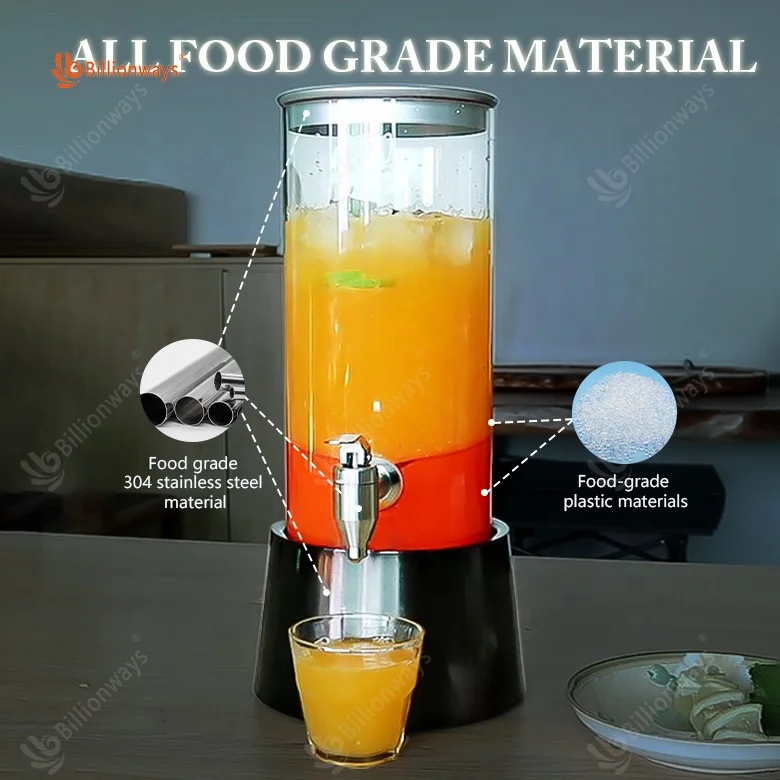 Factory PC Tube Draft Beer Dispenser Food Grade With Filter Wine Beverage Stainless Steel Beer Tower Dispenser