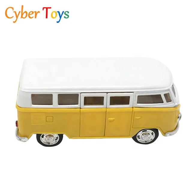 1:32 Scale  Diecast Metal Model  Pull Back Bus Open Door Toys