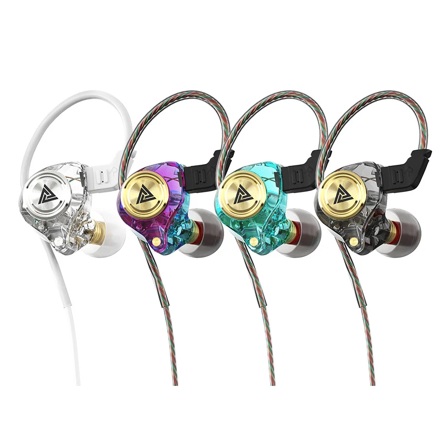 QKZ AK3 FiLe Dynamic Wired Headphone 3.5mm with MIC Mega Bass In-Ear Headset has Diamond Shape for Music, Call, 1.2m Earbuds