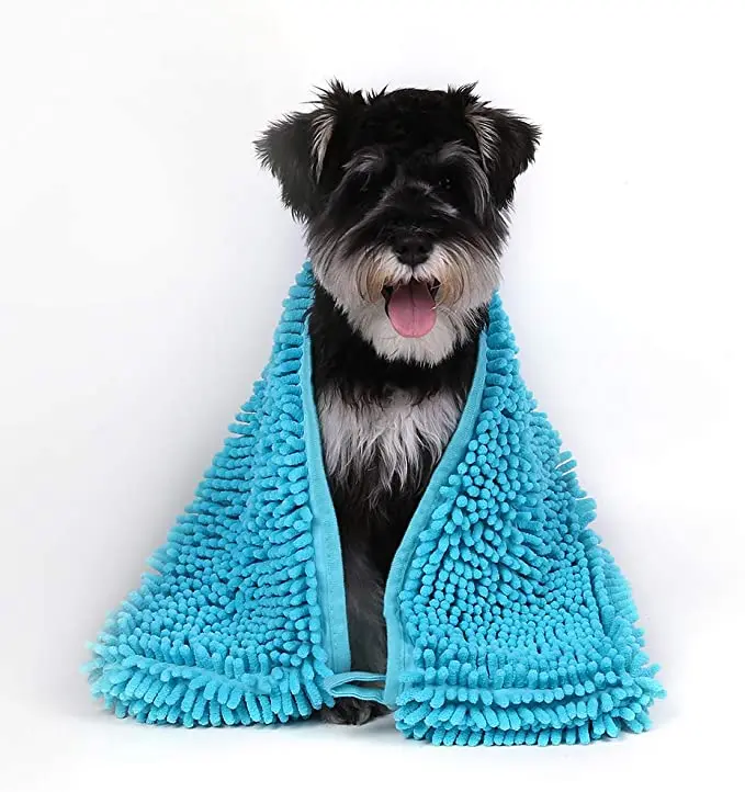 New design quick dry chenille dog cat towel for bath swimming Microfiber Pet Bath Towels for Drying Small, Medium