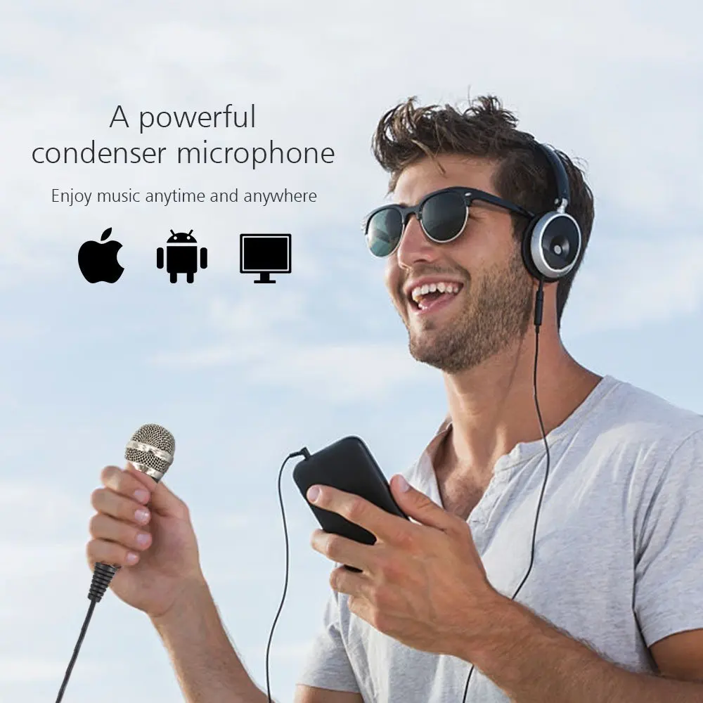 New computer mobile phone karaoke voice live stream microphone condenser microphone desktop stand blowout preventer set