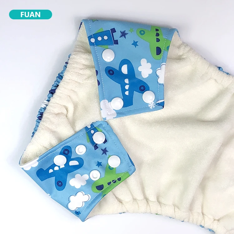 Высококачественные Регулируемые Многоразовые бамбуковые детские моющиеся эко двойные тканевые подгузники
