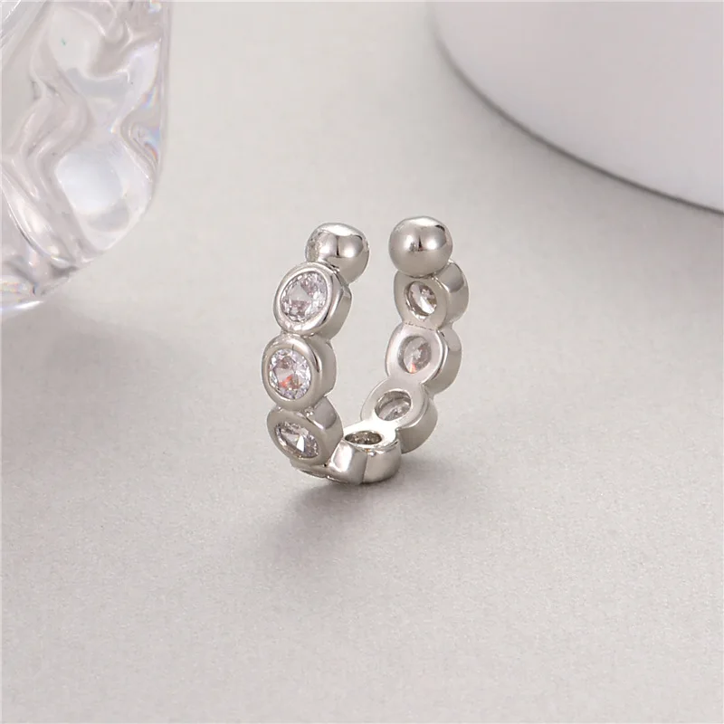 Exquisite ear clip simple temperament retro fashion color female without hole jewelry ear clip