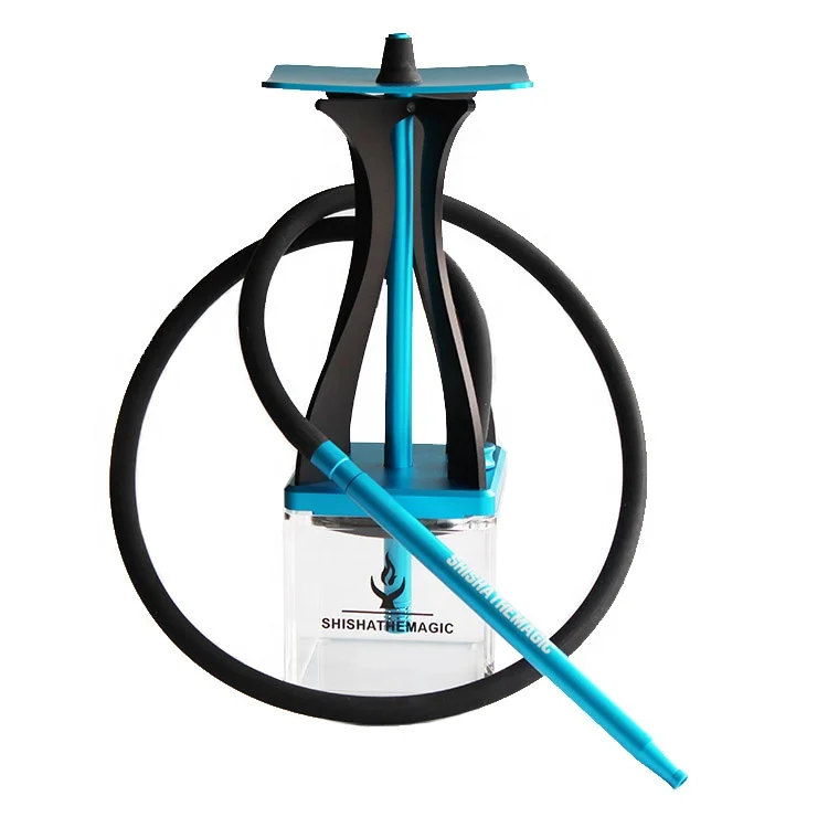 Modern Russian German Golden Shesha Hookah Portable Narguil Khalil Mamoon Acrylic Hookah