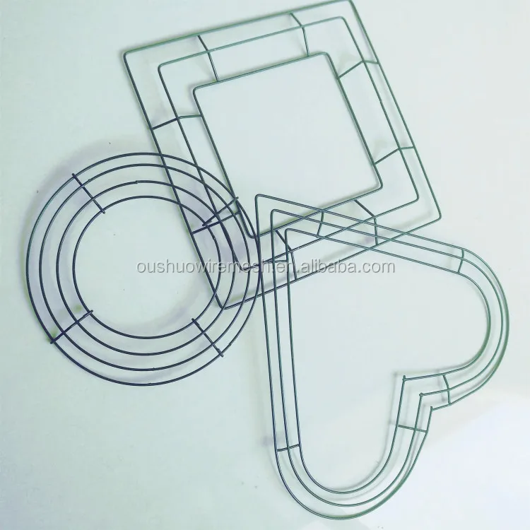 2022 hot sells Round Metal  Wreath DIY Wreath Making Christmas Decoration Metal Wreath Wire Ring For Crafts