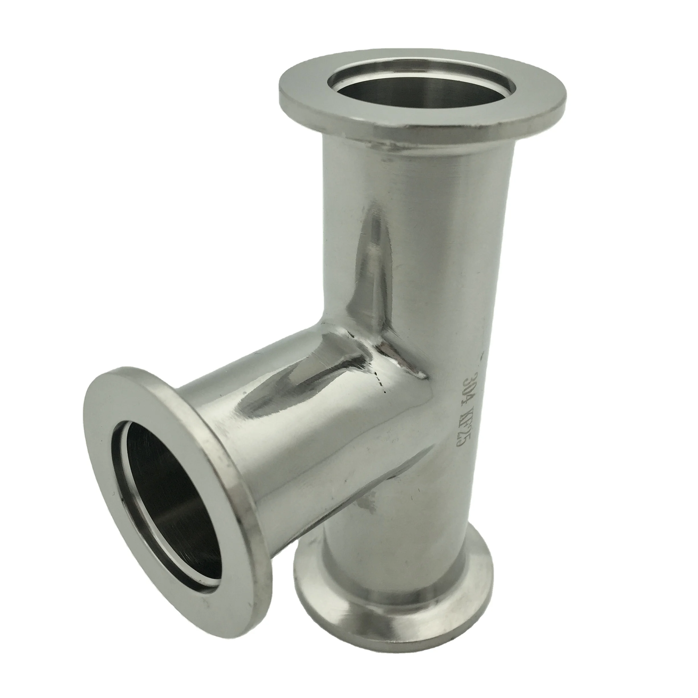Wholesale stainless steel 304 vacuum flange Tee pipe fittings NW25