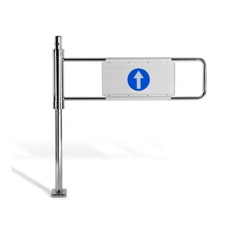 Supermarket Security Flap Barrier Stainless Steel Induction Electronic Entry Gate