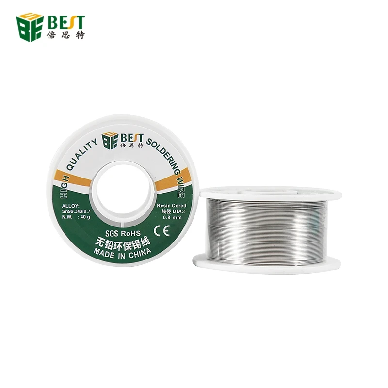 BESTOOL MECHANIC Lead-free Soldering Wire Welding BGA Repair Tool Rosin Core Solder Tin Wire 40g 0.3-0.8mm Low Melting Point