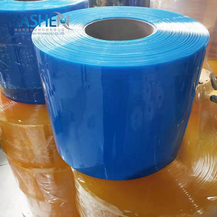 2021 the latest blue welded translucent arc resistant PVC sheet door curtain for eye protection
