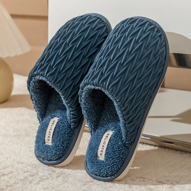 Cotton Slippers For Ladies Winter Spring And Autumn Indoor Warm Non-slip Home Closed Toe Soft Plush For Couples-from Cixi