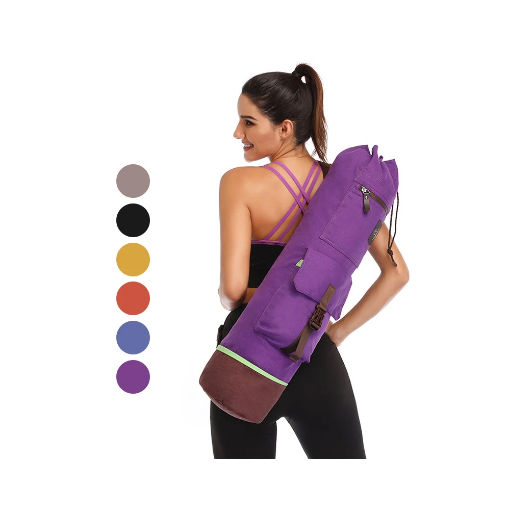 Yoga Mat Bag Full-Zip Exercise Yoga Mat Carry Bag - Multi-Functional Inner/Outer Storage Pockets & Adjustable Shoulder Strap