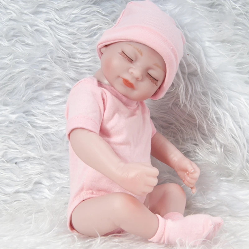 New Product 11 inch Lifelike Rebirth Baby Doll Toy Silicone Cute Soft Girls Fashion Newborn Reborn Dolls For Kids