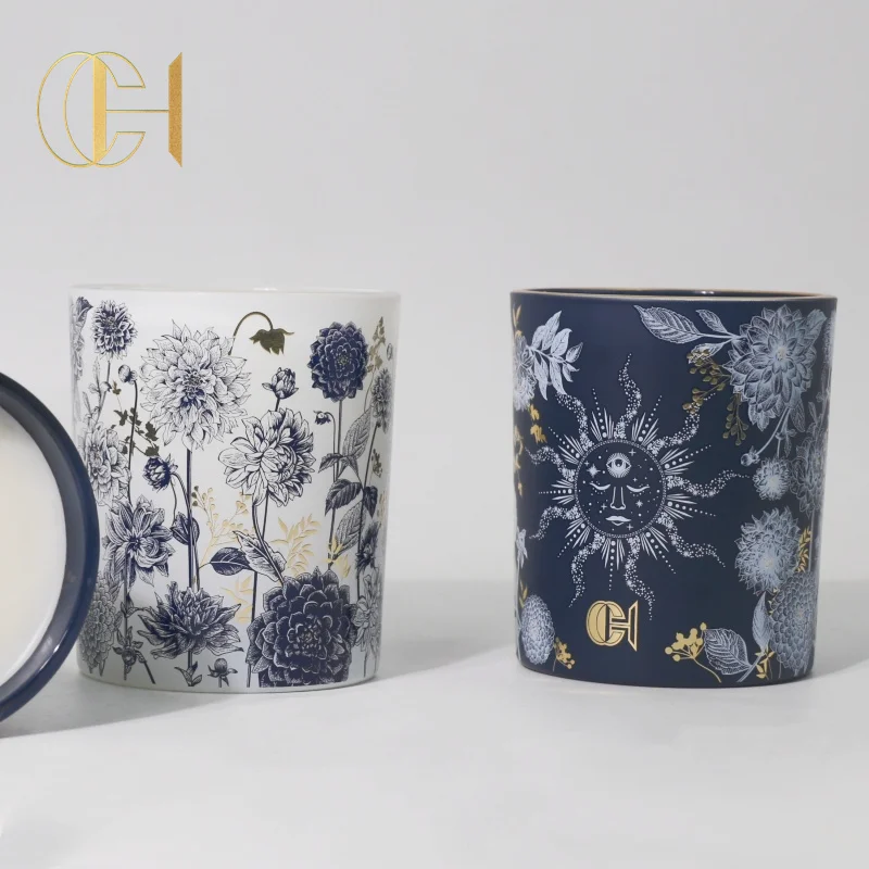 C&H Eco-Friendly Natural Soy Wax Candle Set: Vanilla, Rose, Jasmine, Citrus - Ideal Gift for Any Occasion