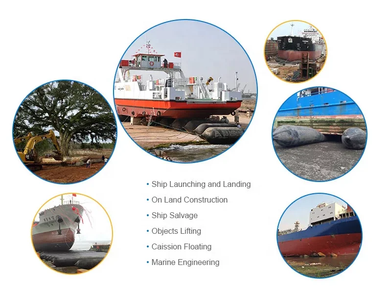 2m x 24m Marine Salvage Airbag Ship Launching Rubber Air Bags