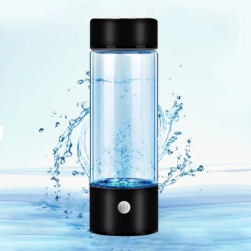 electrolytic premium 450ml USB pem hydropures hydrogen infused water glass ionizer bottle cup maker gift OEM 3 in 1 manufacturer