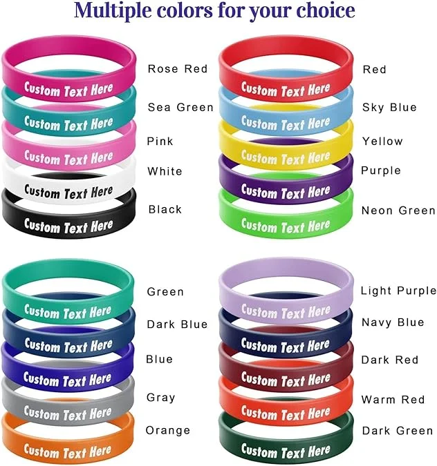 Personalized Ink Injected Wrist Band Rubber Bracelet National Flag Custom Logo Silicone Wristband For Promotional Business Gifts