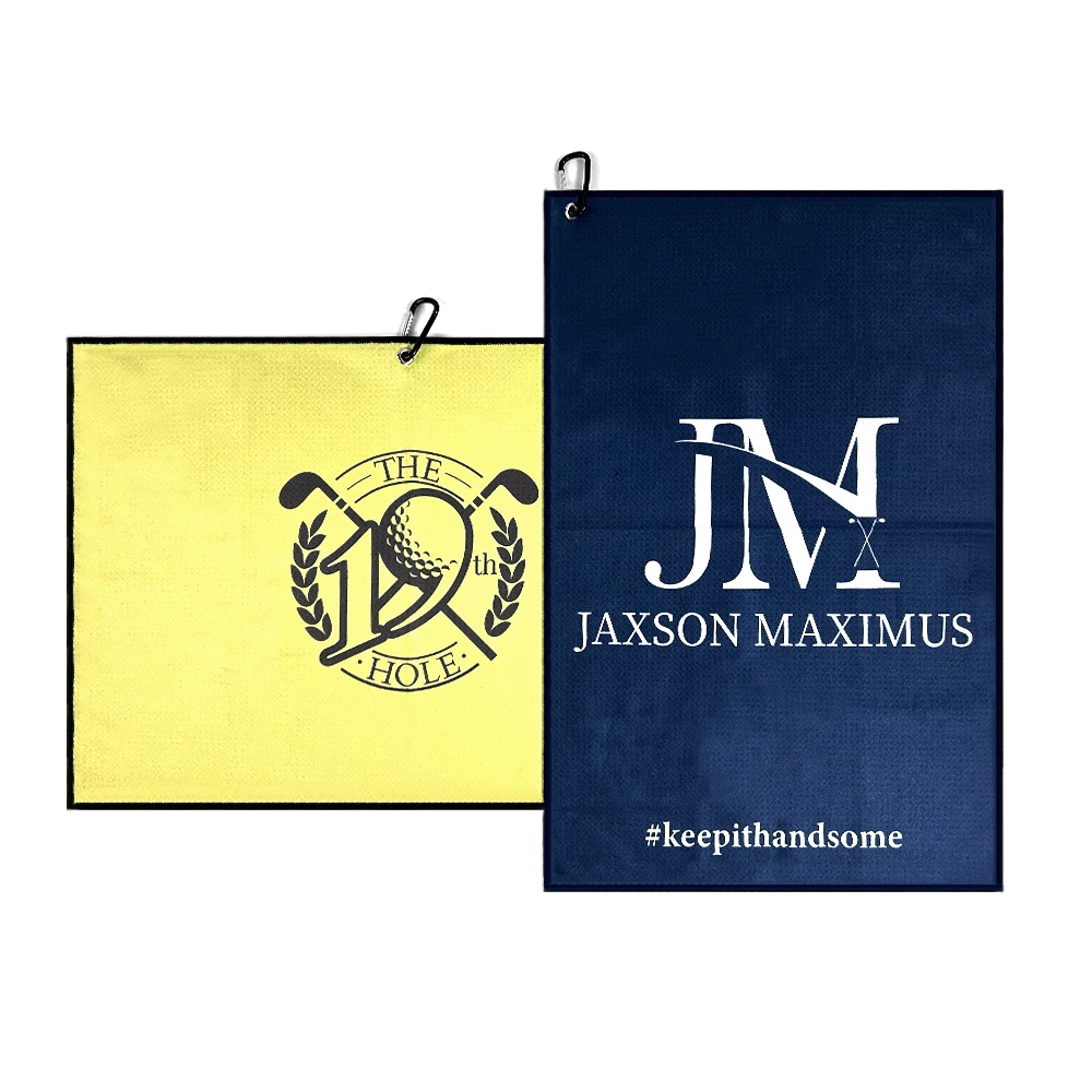 Лучший продукт печатное полотенце из микрофибры и полиэстера с логотипом под заказ сублимированное спортивное для гольфа