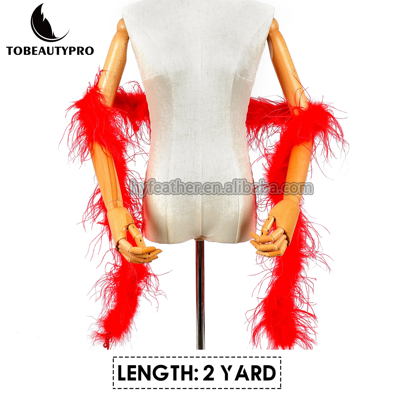 Red Scarf Ostrich Feather Boa for Women Home Party Wedding Xmas Decor DIY Craft Clothing Costume Dance Dress Cosplay Accecssoy