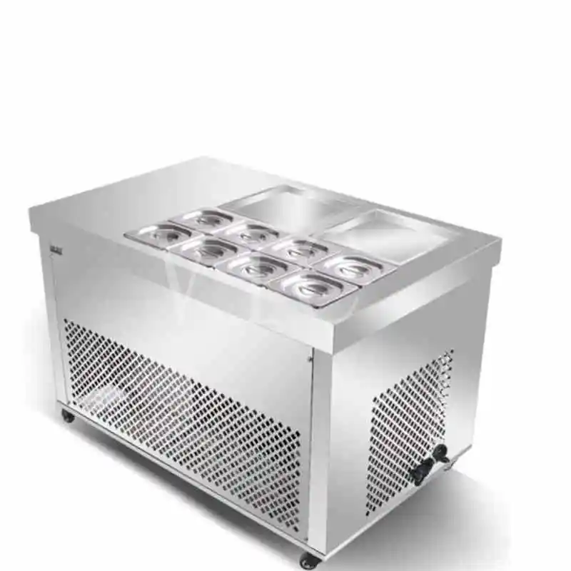 Stainless steel Imported Compressor R404A Refrigerant Fried ice cream machine