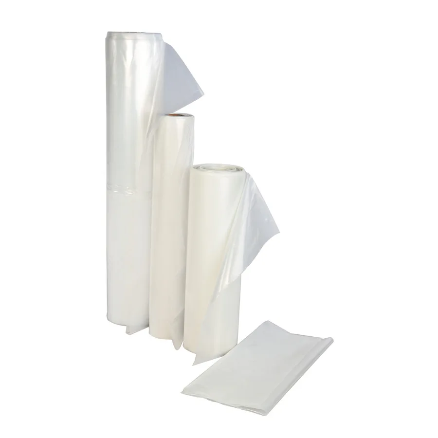Прозрачный пластиковый пакет для супермаркета в рулоне