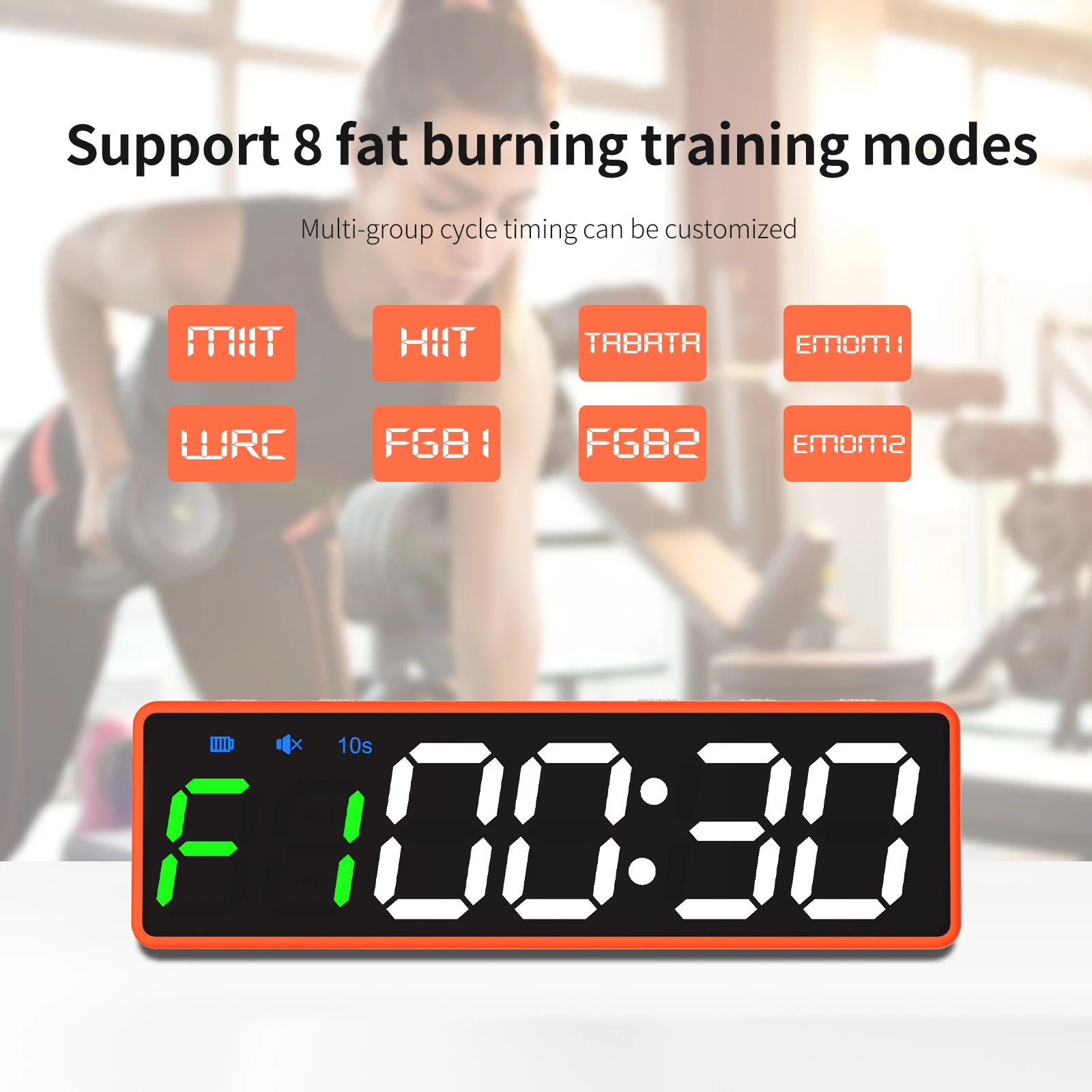 YZ Portable Indoor Mini Countdown Digital Timer Magnetic Rechargeable TABATA HIIT MIIT Training Timer for Gym Fitness Workouts