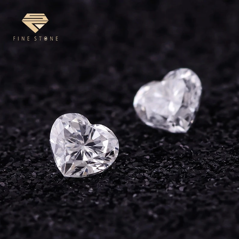 Custom all size 0.13carat-0.74carat Heart shape 1.0carat Lab Diamond GIA DEF VS 2EX Fancy cut loose heart cut lab CVD diamond