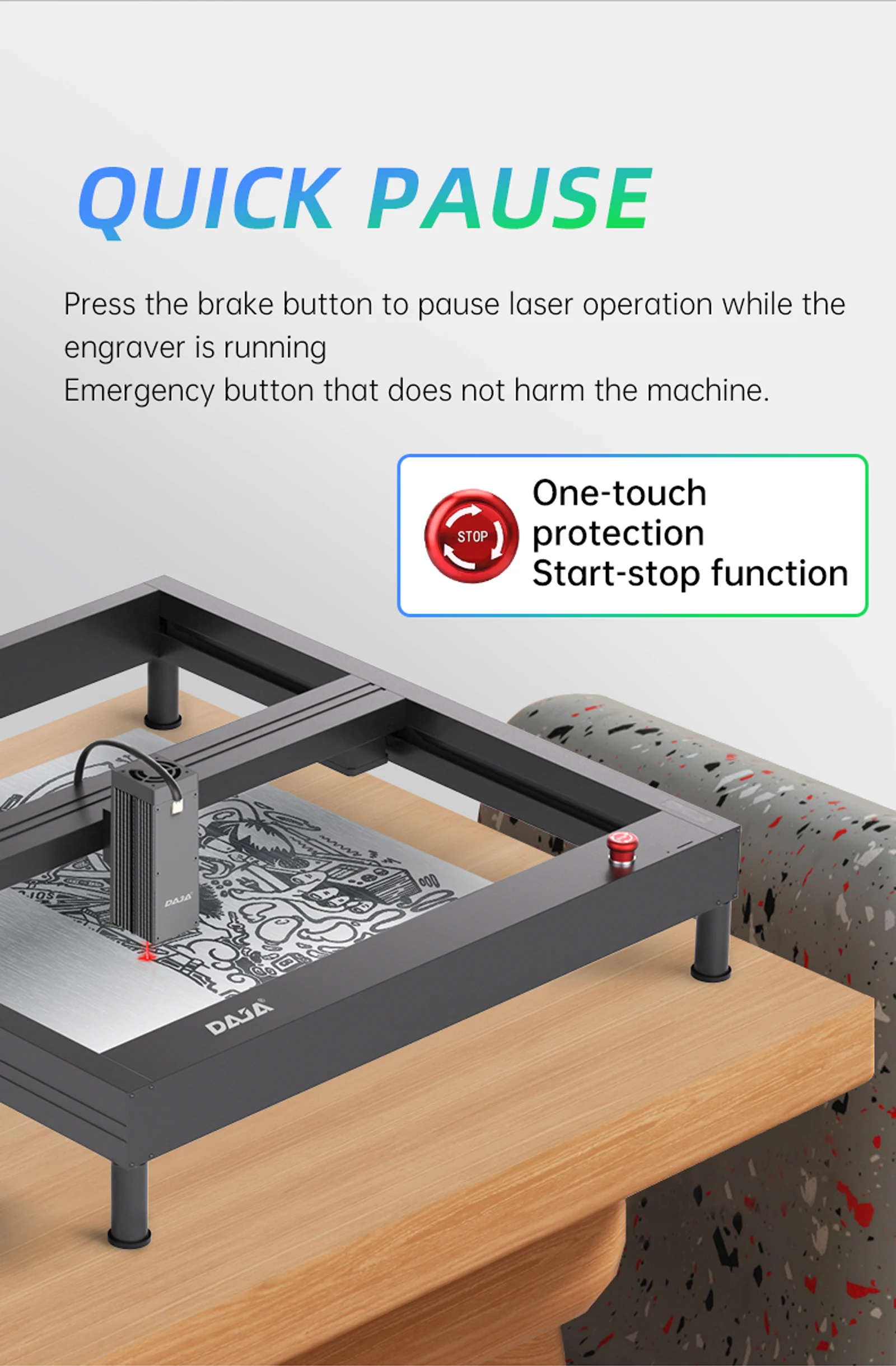 DAJA D4 Portable Easy Using Leather Wallet for Tyre Mini Tripod Laser Engraving Machine Price In Pakistan