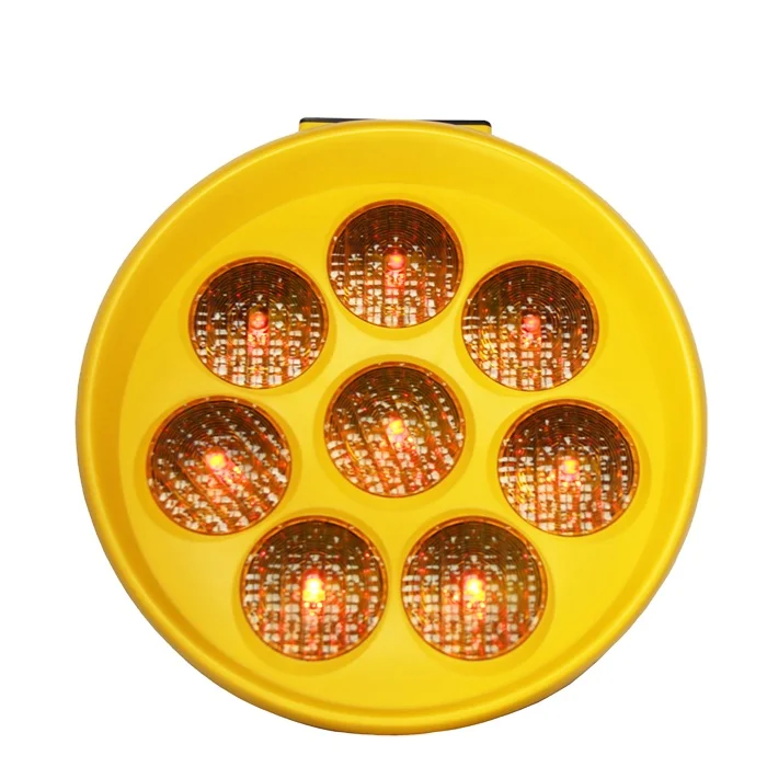 Red led solar sunflower flashing warning light