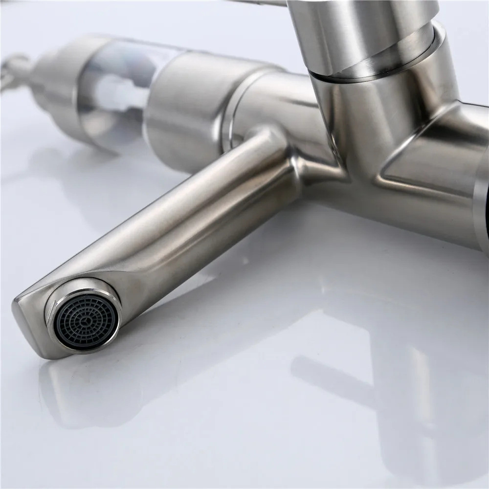 
Water tap Super practical hand sanitizer bottle faucet in one stainless steel wire drawing basin faucet 