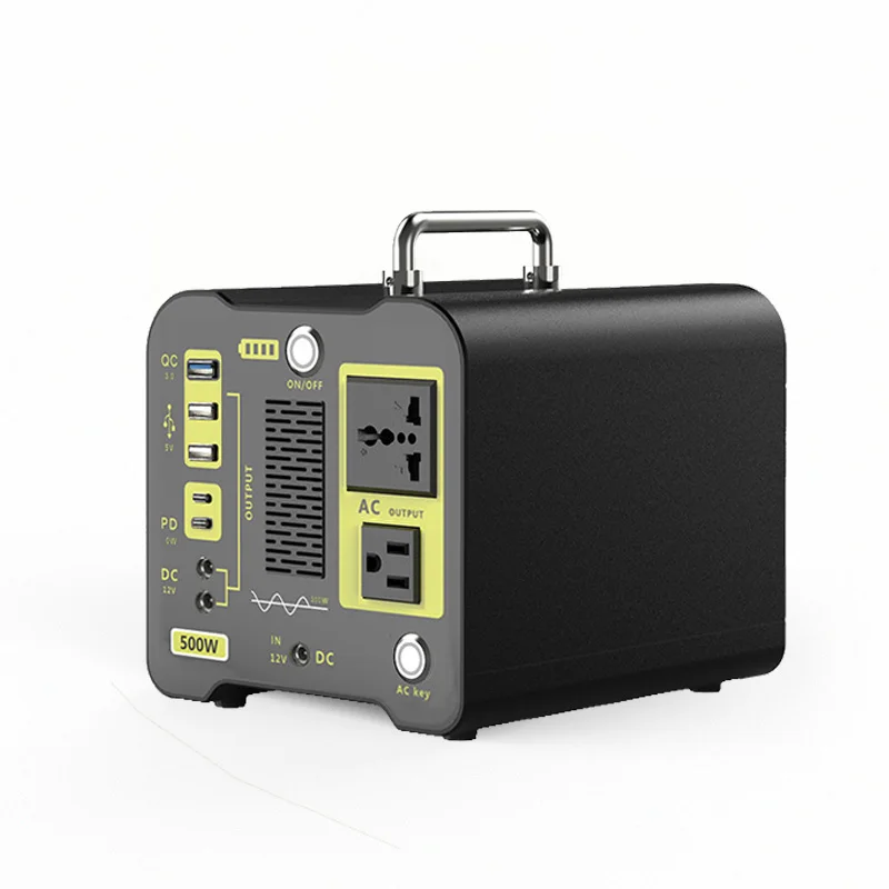 Outdoor 500W high power Large capacity portable power station CPAP Backup energy storage UPS with Type-C PD 60W QC3.0 22.5W  SCP