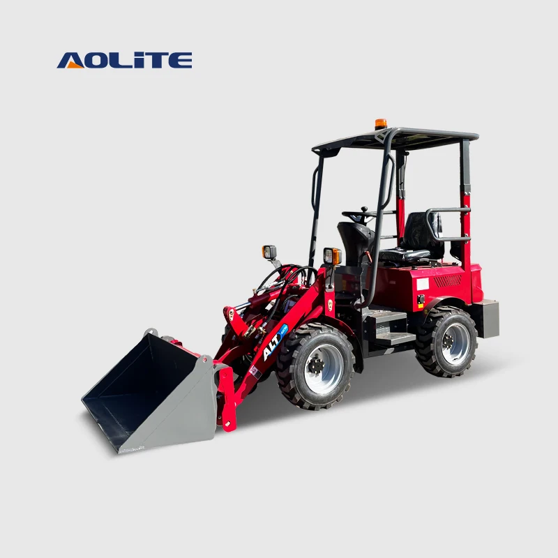 AOLITE CE bucket electric side end loader mini type 4 wheel drive high speed tool carriers indoor loaders mini electric ALT