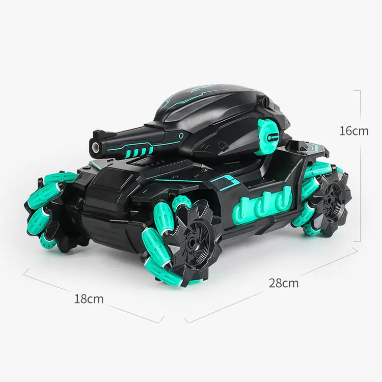 Tank Fight Water Bullet Launch 2.4G Remote Control Car 360 Degree Spin RC Car Toys For Kids