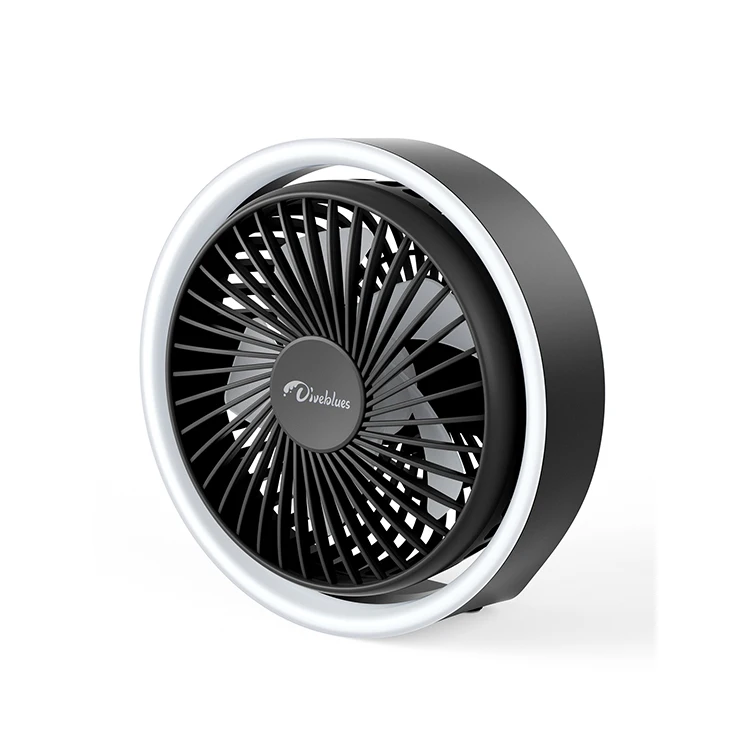 Usb Black Rechargeable Outdoor Led Ceiling Fan with Lamp
