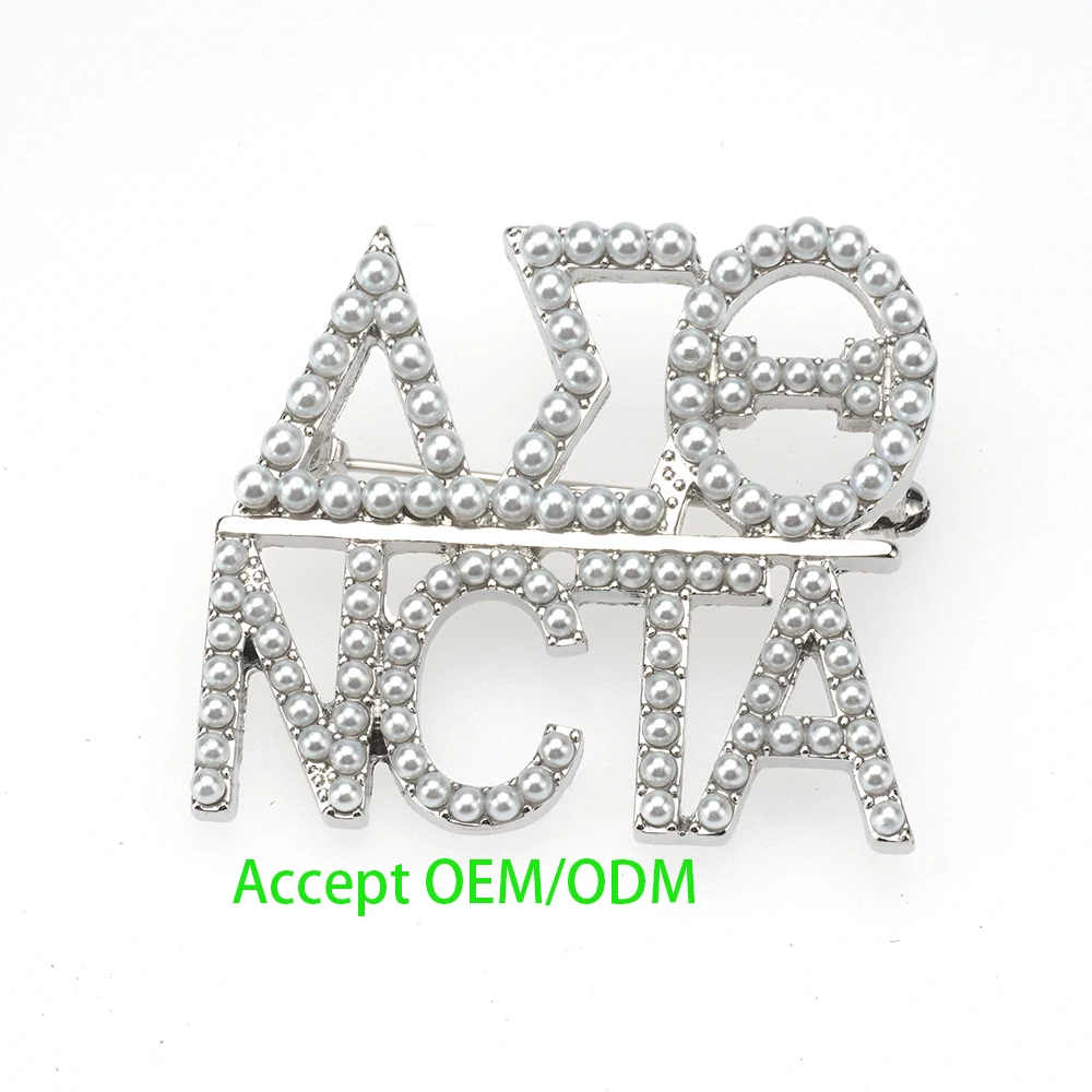 Custom Womens Brooches Pins Women Rhinestone Words Pin Metal Accessories Ladies Logo Broches Name Pearl Brooch