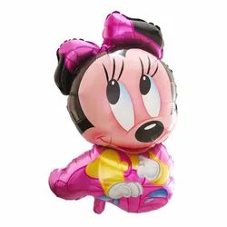 New Design Large Cute Mickey Minnie Cartoon Foil Balloon Baby Birthday Party Decoration Balloon For Kids Toy