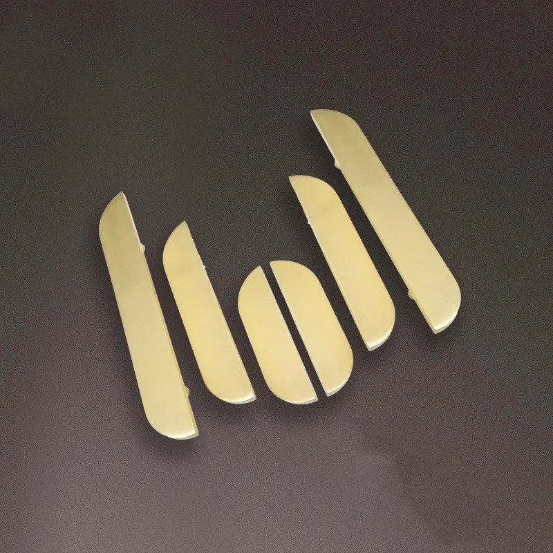 Luxury Furniture Handles Solid Brass Wardrobe Door Pulls Semicircle Brass Cabinet Handles Half Moon Shape Cooper Handles