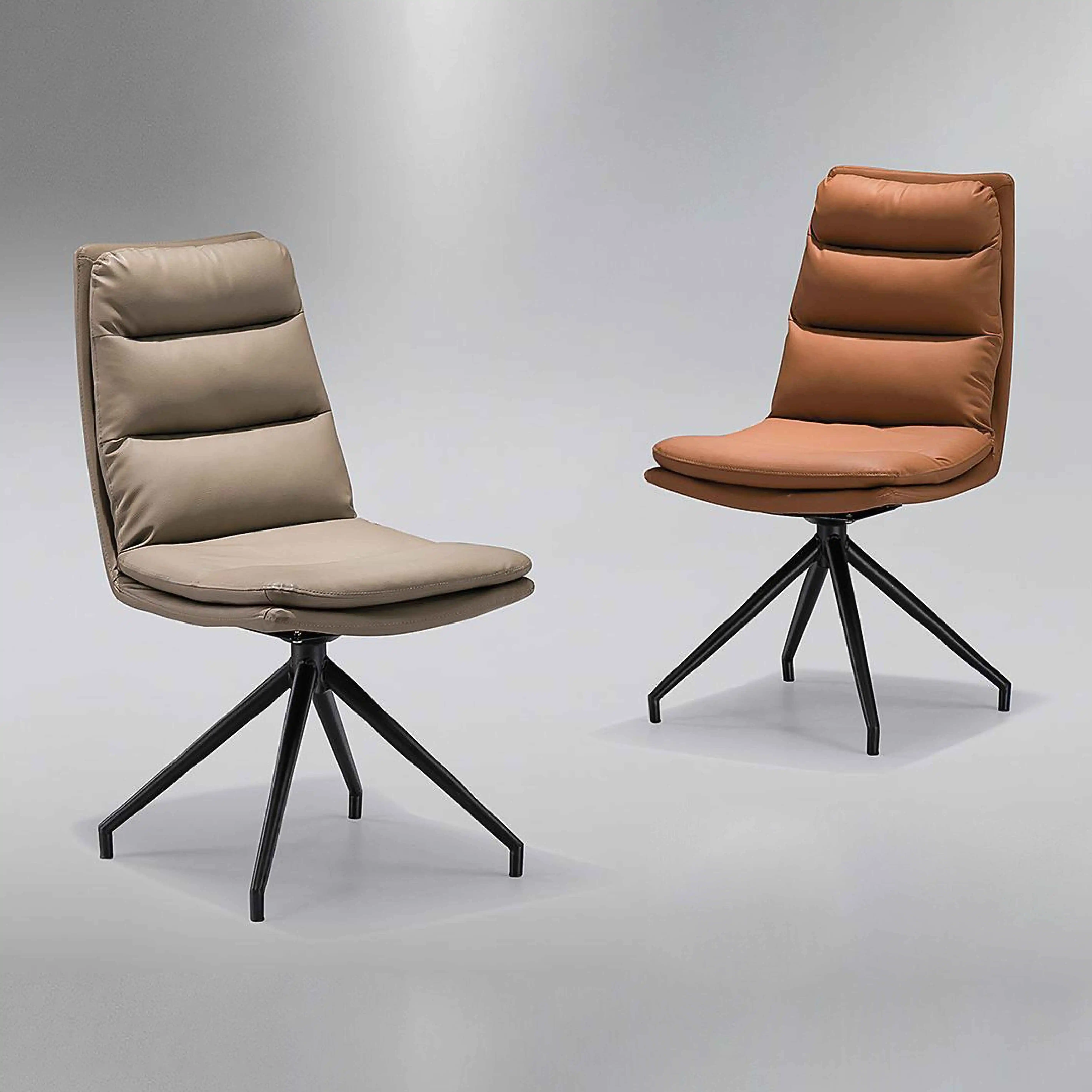 Dining Chairs Scandinavian luxury leather metal indoor wholesale restaurant furniture modern restaurant dining chairs