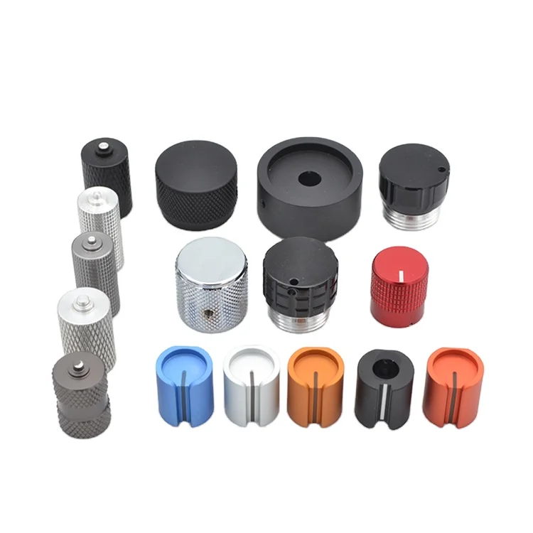 Custom CNC Machining Aluminum knurled Knob Nice Aluminum Musical Instrument Volume Control Knob Component machining services