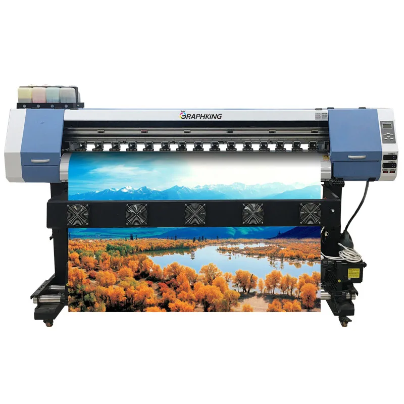 Graphking 1.8m 6ft Large Format Printer for Tarpaulin/pp paper/SAV/window graphics Outdoor Ads Printing Machine with DX5/XP600