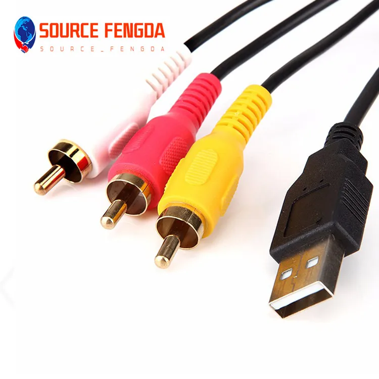 USB 2.0 & 3 RCA Male to 3.5mm USB Female Car Mount Flush Cable RCA USB 3.0 Flush Mount Extension Cable for car audio