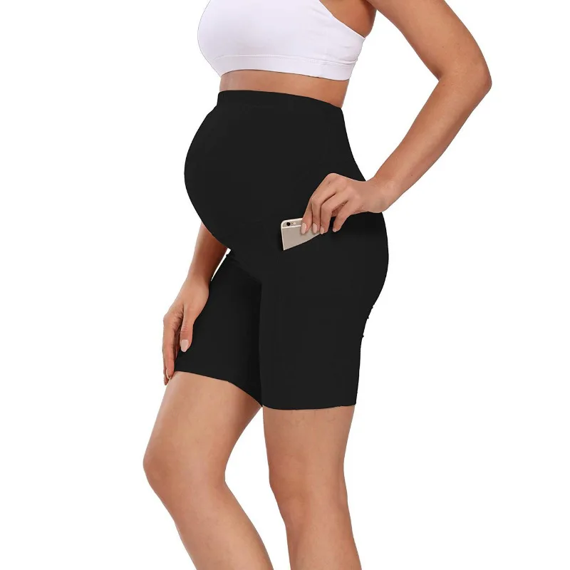 
Women Yoga Sports Shorts High Waist Large Size Stomach Lift Maternity Sports Shorts 